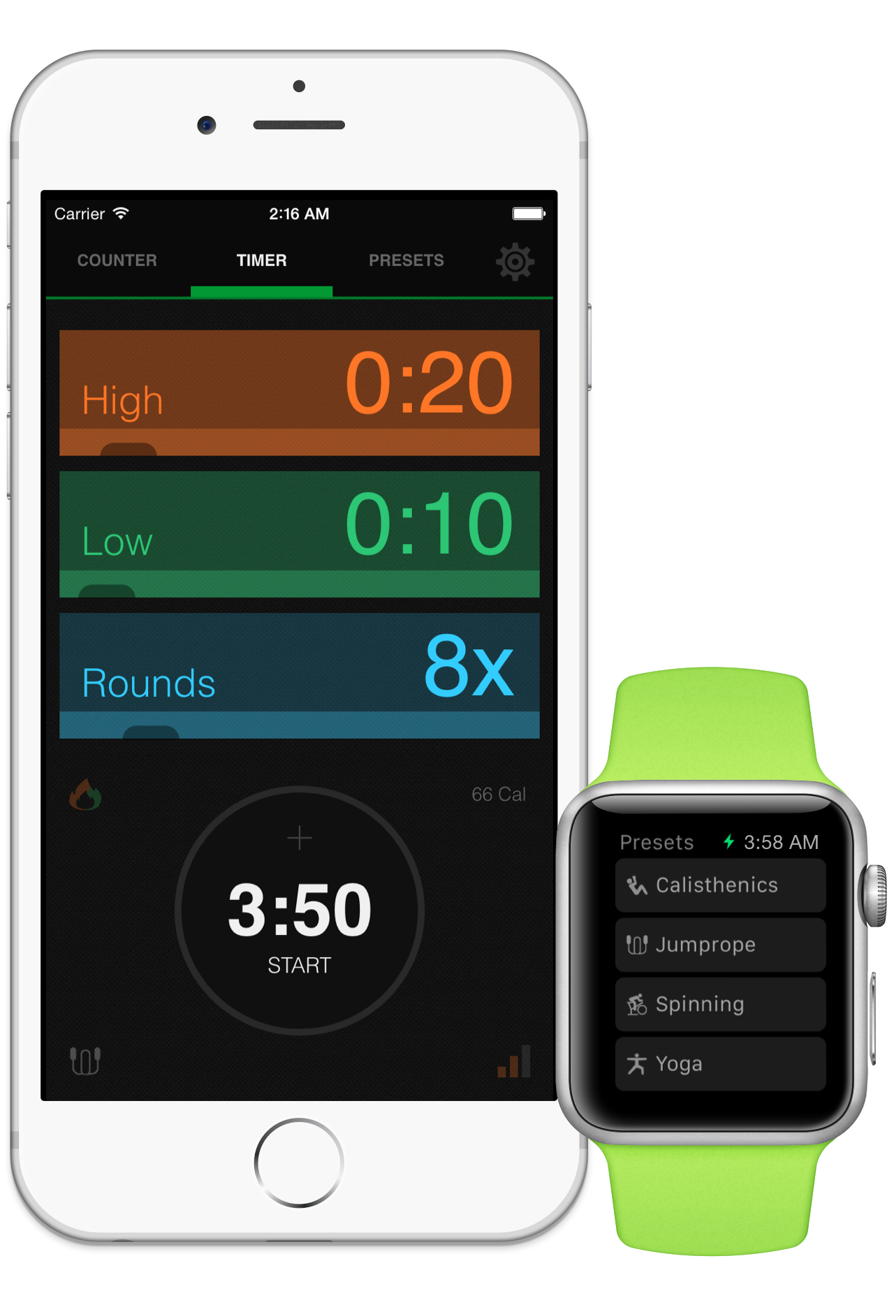 iCountTimer for iPhone and Apple Watch