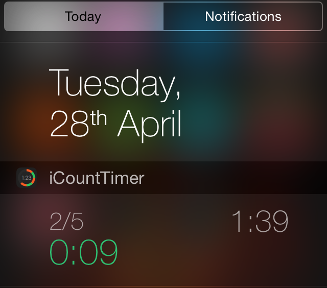 Today Widget for iCountTimer