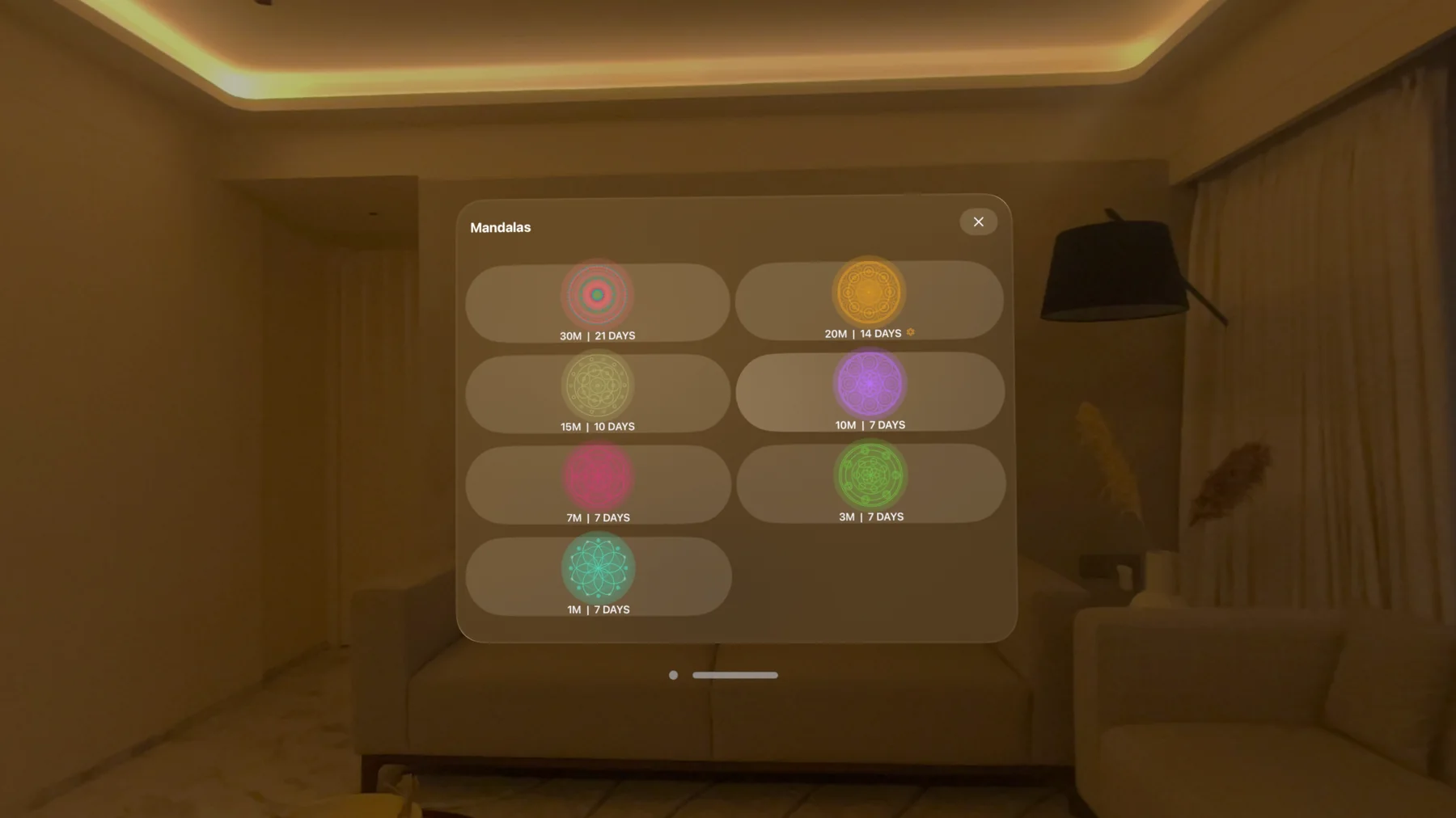 Vision Pro mandalas