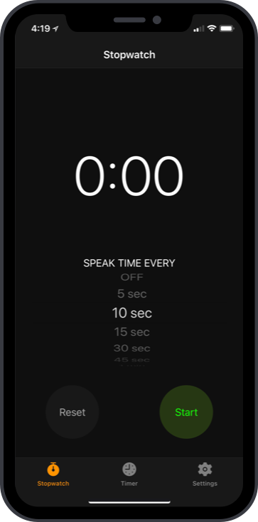 Stopwatch feature