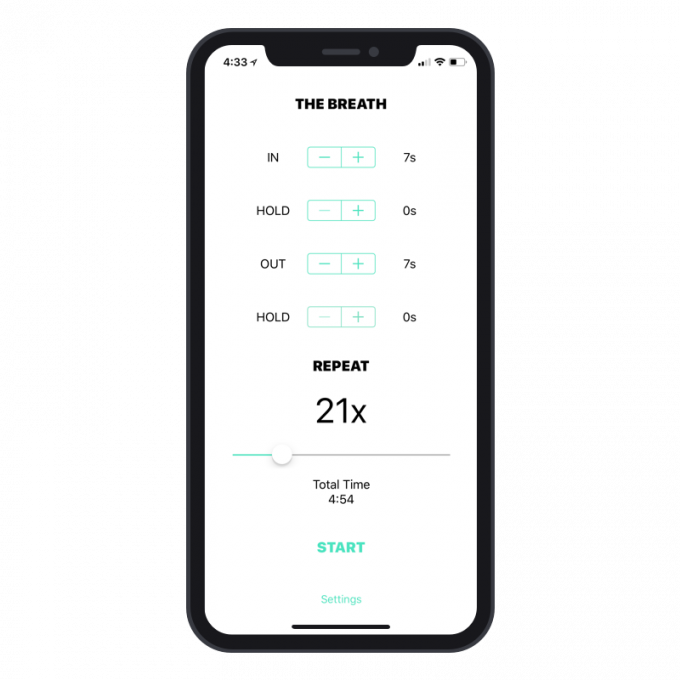 A simple app for mindful breathing exercise.